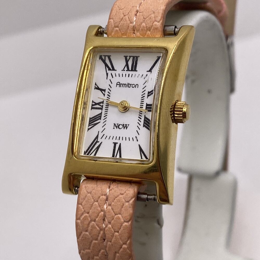 Armitron Now Womens Gold Pink Watch New Battery